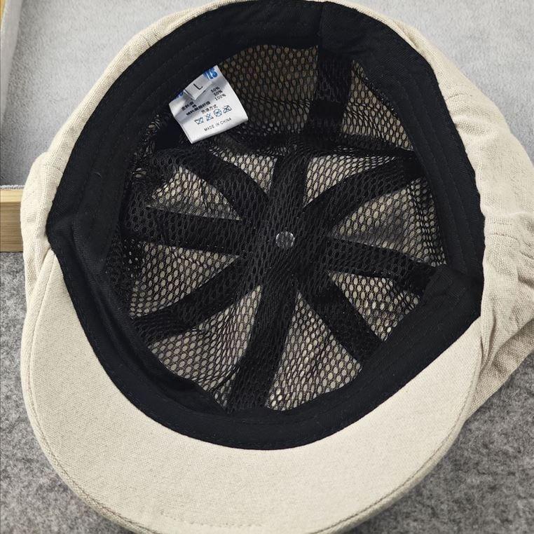Spring and summer thin breathable big head circumference octagonal hat European and American style casual fashion trend forward hat simple solid color