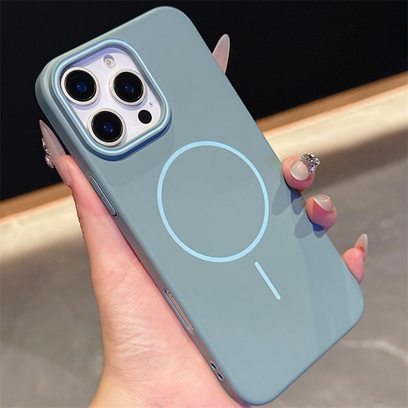 Frosted Magnetic Hard Case for iPhone Models: 12, 13, 14, 15, 16 Pro Max - Full Coverage PC