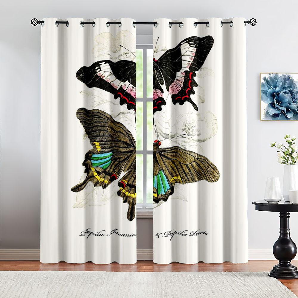 2 Panels Pear Garden Blackout Tube Curtain Children Bed Curtain  Curtain 37x145cm