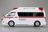 Aoshima 1/32 Scale Rakupla Snap Kit No.02-HM Toyota Himedic Ambulance, Color-Coded Plastic Model