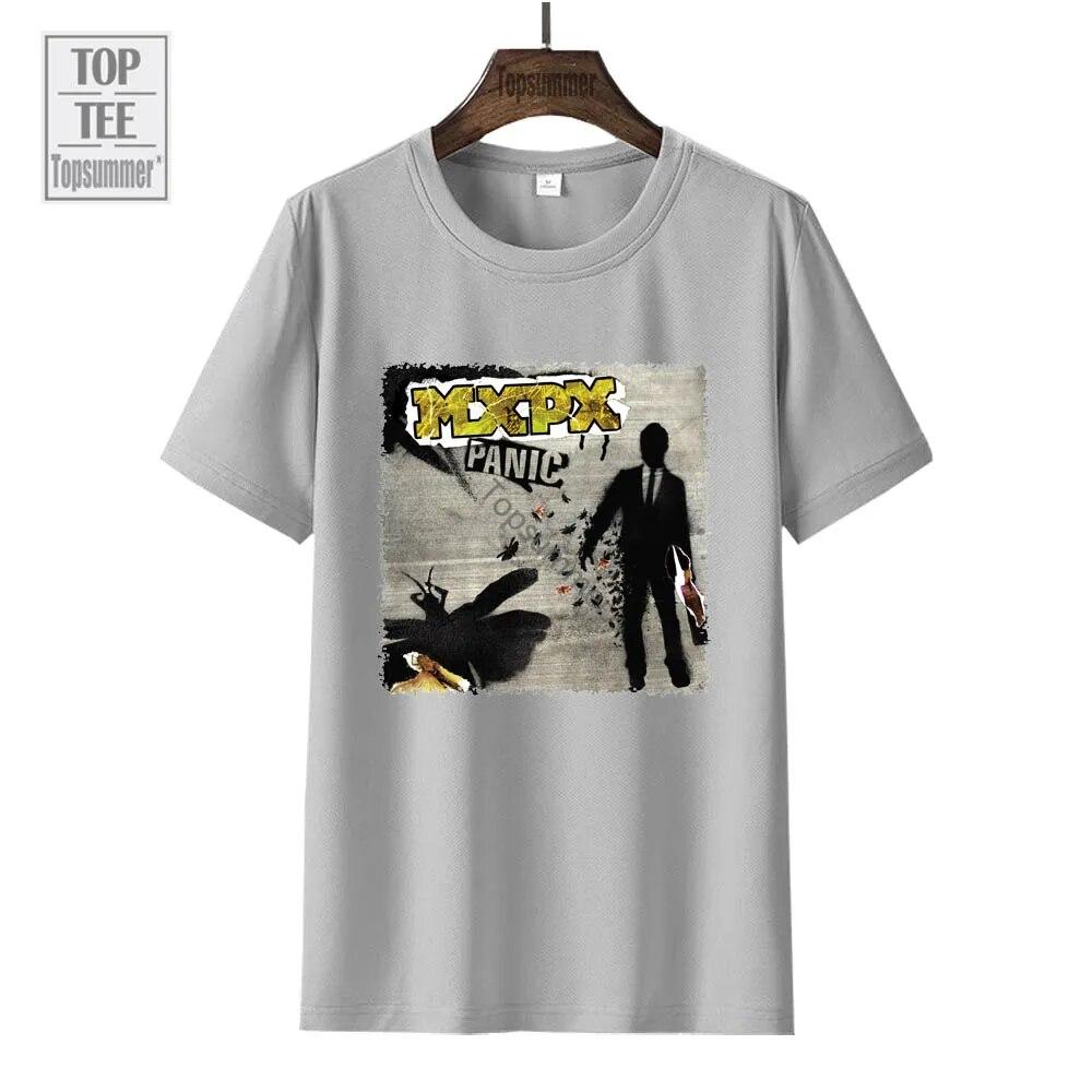 Panic Album Tričko MxPx Tour Tričko Žena Pop Móda Černé Tričko Unisex Oversized Topy Trička