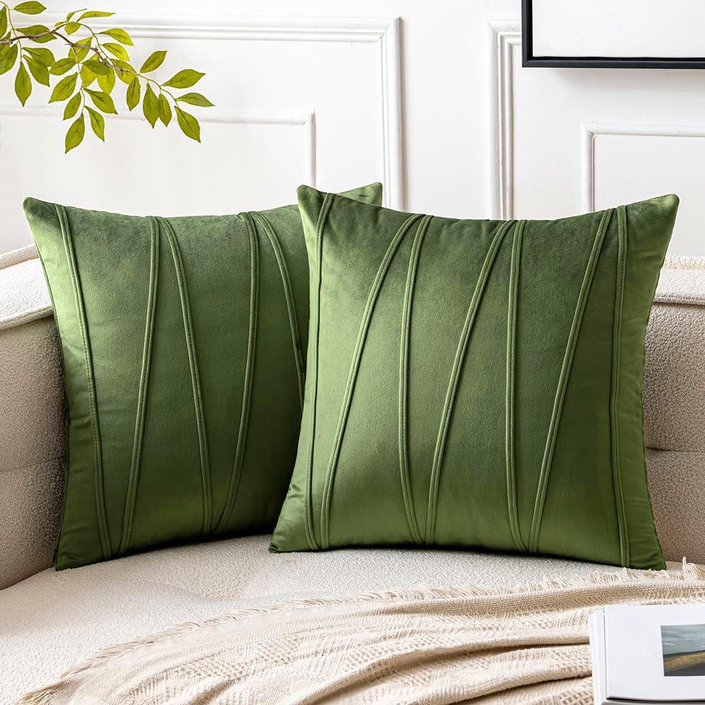 Wavy Line Velvet Pillowcase - Modern Minimalist Living Room Decor