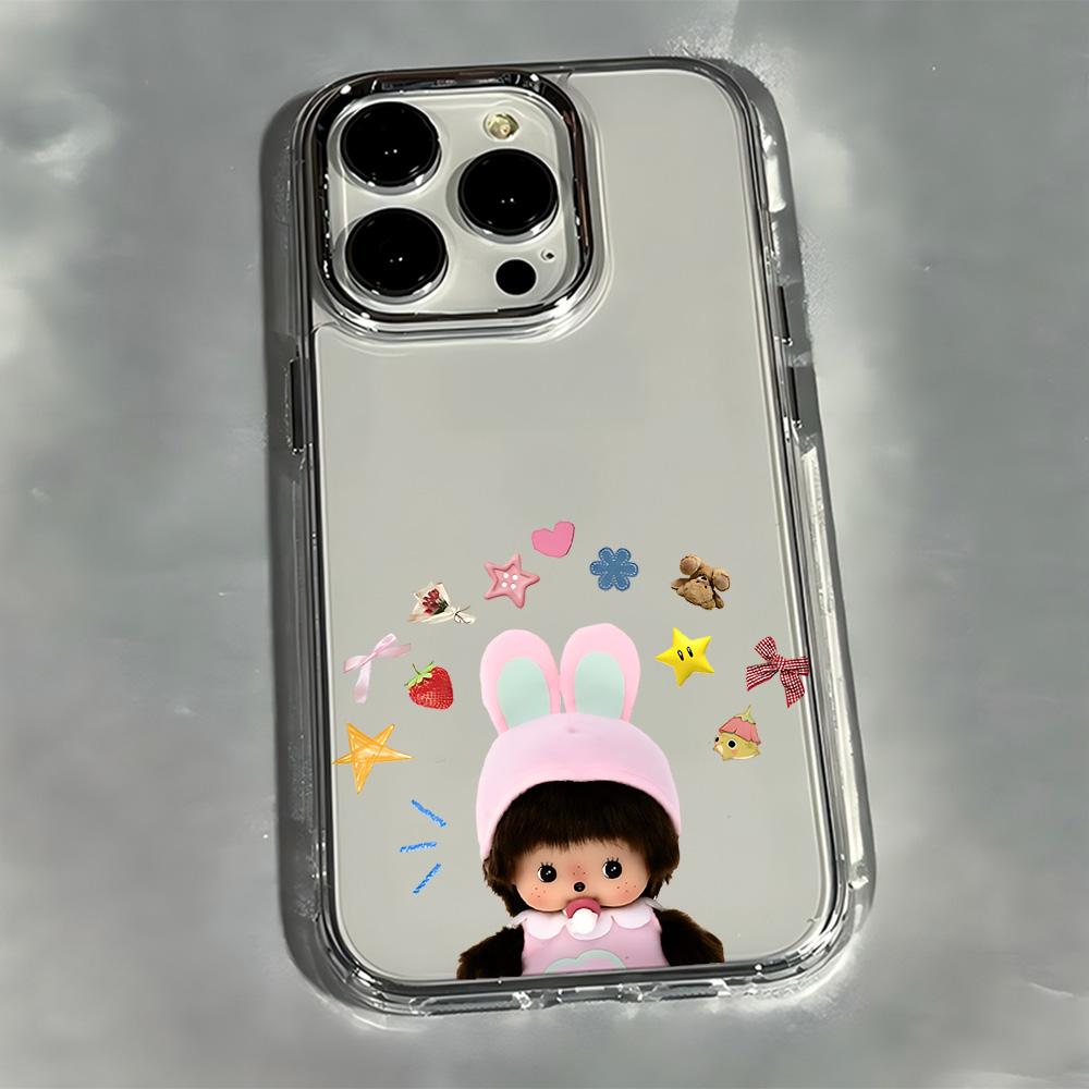 

Cartoon M-Monchhichis Phone Case For iPhone 17e 17 16e 16 15 14 13 12 11 mini Pro Max X XR XSMAX Air Plus Transparent Cover iPhone 11 ProMax