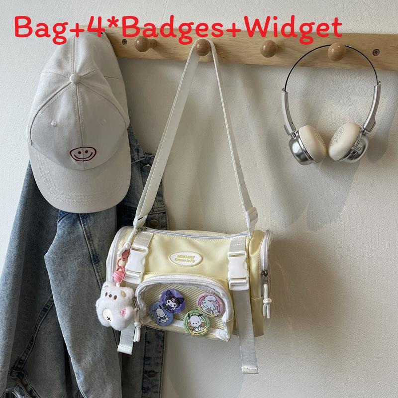 Classic Canvas Crossbody Bag For Casual Travel With Multiple Pockets For Girls