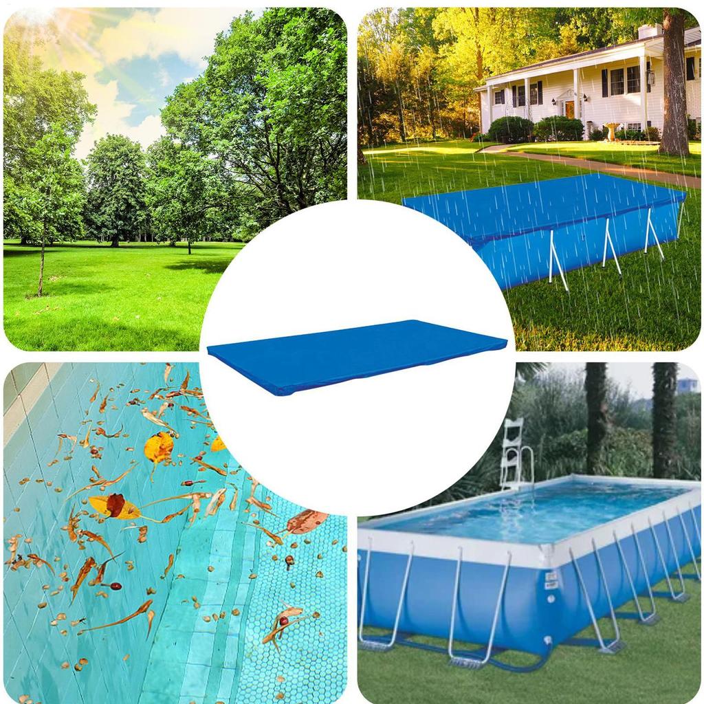 Rectangle Solar Swimming Pool Cover 400x211cm Outdoor Pool Anti-UV Dustproof Cloth Summer Waterproof Hot Tub Blanket Dust Cover