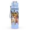 1PC Retro Street Band Black White Portrait Print 750ml Portable Sports Water Bottle Leakproof Gym Outdoor Travel Drink Cup