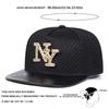 Metal Letter Leather Brim Hip Hop Hat Men and Women Baseball Cap Fashionable Flat Top Caps Casual Hats
