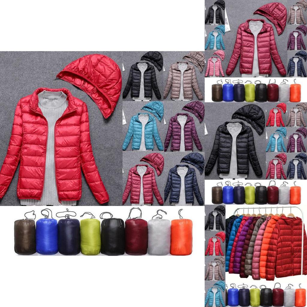 Women's Ultralight Packable Hooded Puffer Down Jacket With Detachable Hat
