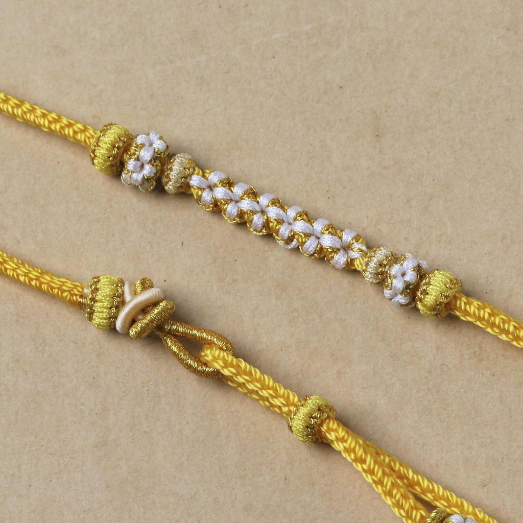 Premium Handmade Adjustable Golden Amber Eight-Strand Rope Necklace