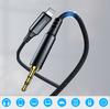 Cable de audio AUX iPhone Lightning minijack 35 mm 1 m negro