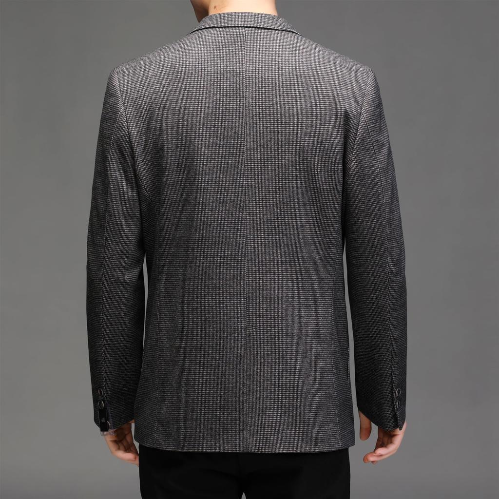 FHLHY Long Sleeve Tailored Available In Large Sizes Men's Slim-Fit Jacket, Casual, Business, Stylish,