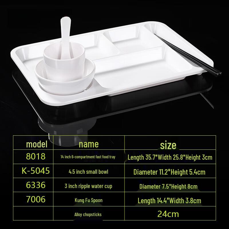 A5 Food-Grade Melamine Divided Meal Plate
