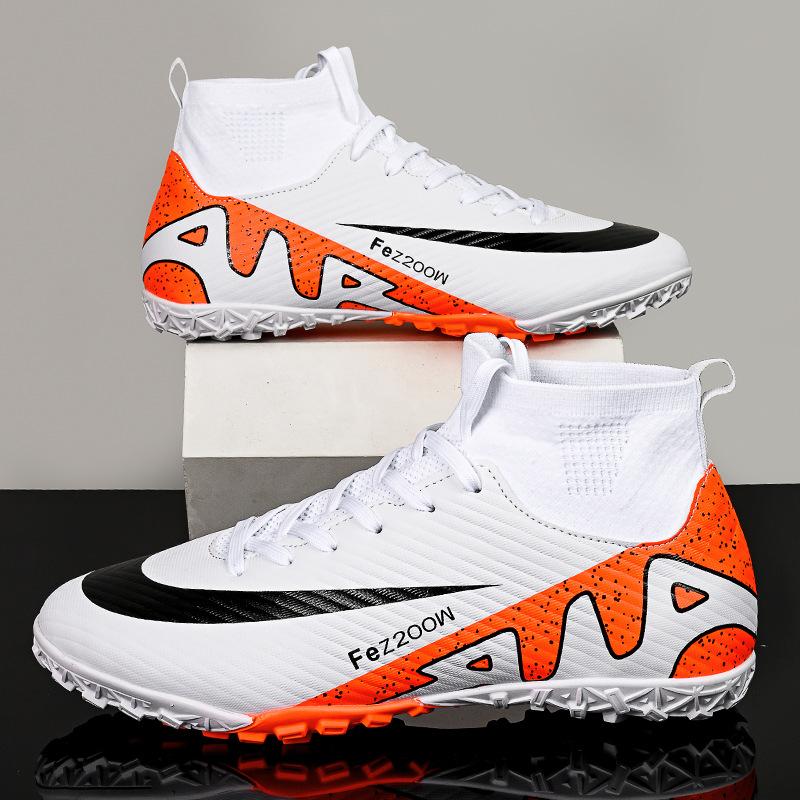 

Batch High Top Breathable Comfortable Football Shoes Professional Game Shoes Training Shoes Artificial Grass Anti-Slip Nails Spot 35