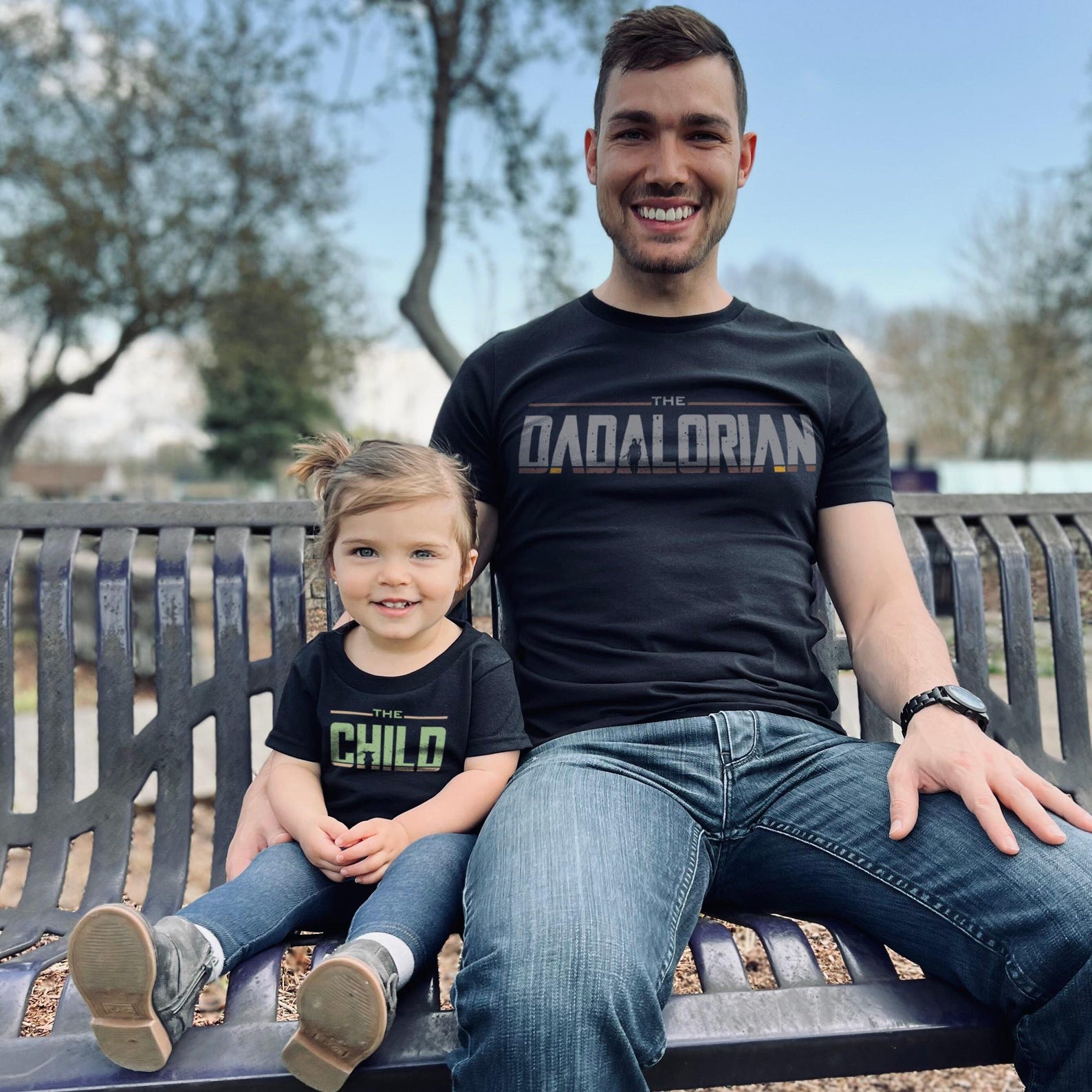 The Dadalorian - The Mamalorian - Father Son Mother Daughter Matching T-Shirts XL