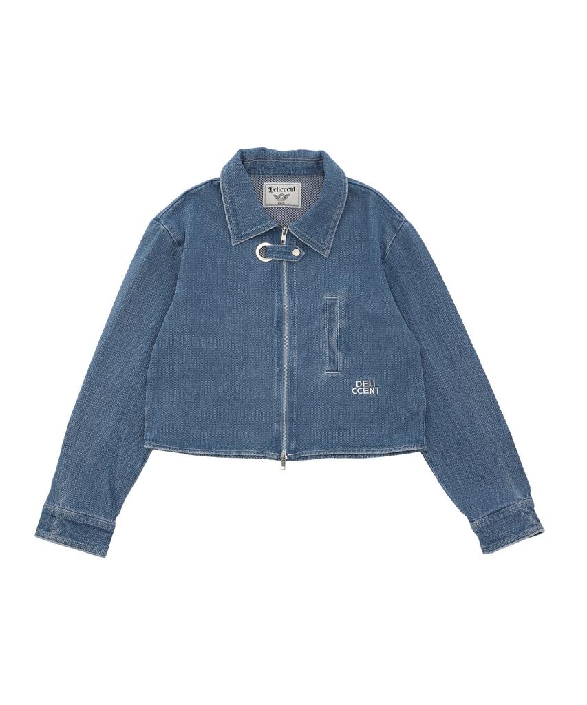 Deliccent Blue Jacquard Denim Jacket [Blue]