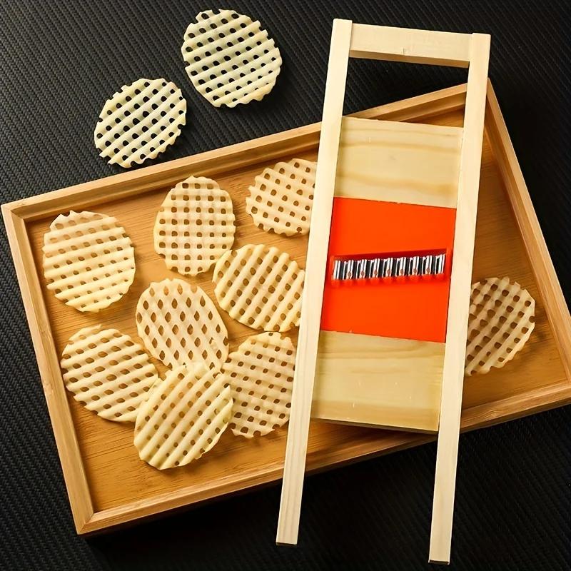 

1 шт. Картофелерезка Картофельный резак Решетка Артефакт Решетка Протирка Решетчатый нож Овощерезка Волновой нож Нож для вырезания цветов Гаджеты Аксессуары