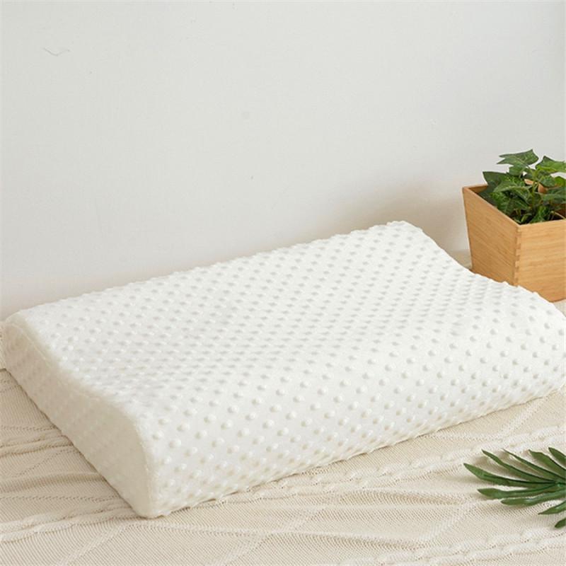 Memory Foam Slow Rebound Neck Support Pillow with White Bubble Design, Gift Box Included
