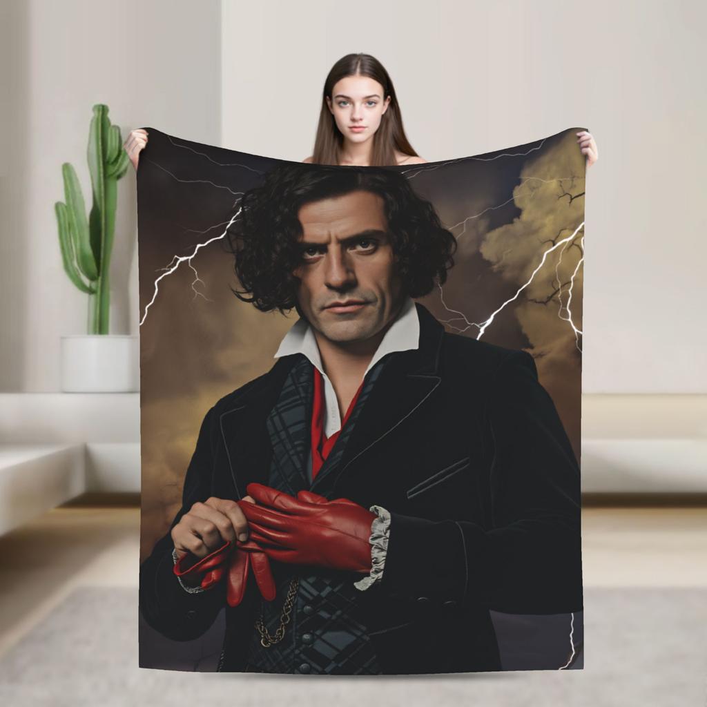 Frankenstein Movie 2025 (1) Flannel Blanket  Warm Throw Blanket for Couch Chair Decorative Fluffy Bedspread Sofa Bed Cover