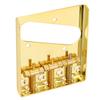 Electric Guitar Bridge Vintage Style 3 Steel Saddle Pass Through for Telecaster 54mm Gold