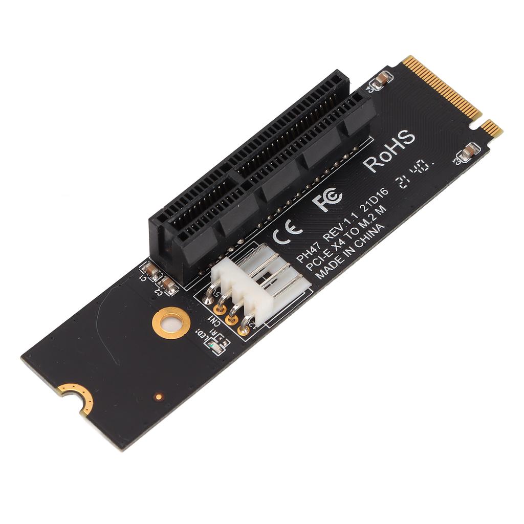 NGFF M.2 To PCIE X4 Riser Card NGFF M.2 To PCIE X4 Adapter Card with LED Indicators for Bitcoin Miner Mining