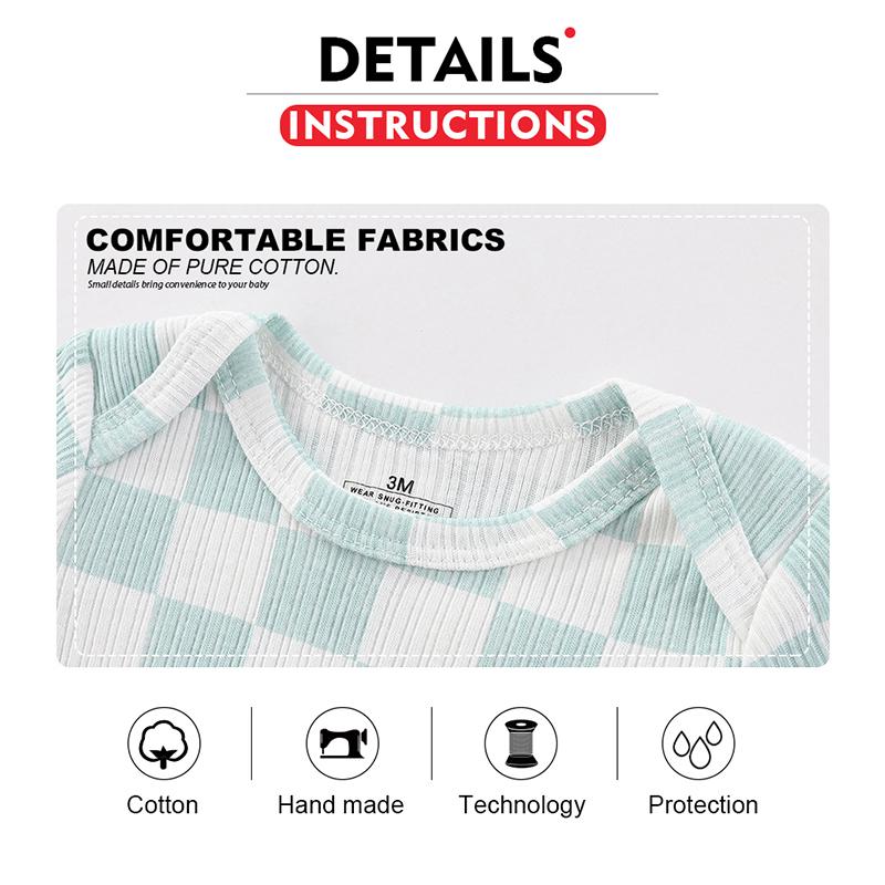 5 Pieces Infant Boy Girl 0-12 Months Pure Cotton  Soft Casual Cute Fashion Prints Baby Bodysuits Spring Summer