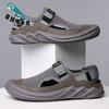 New sandals men's soft sole summer breathable large size outer wear beach shoes casual men's shoes leather shoes