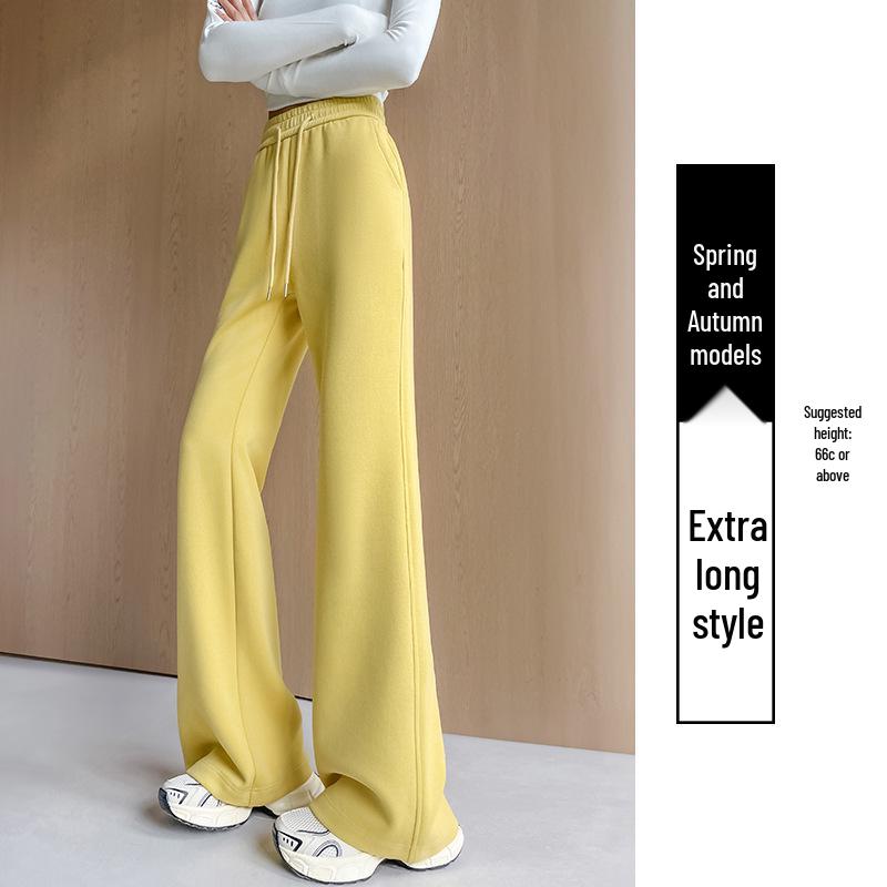 Women's Slimming Wide-Leg Micro-Flare Sports Pants - Spring 2026 Petite Warm Casual Sweatpants