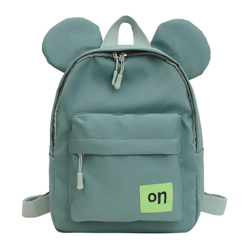 Childlike Cute Children Backpack New Style Boys And Girls Students Kindergarten Schoolbag Solid Color Casual Schoolbag