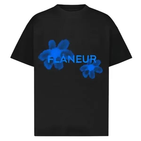 2026 New Summer Flaneur Homme Floral Graphic Brand Pattern Printed Luxury Brand Pure Cotton Men 'and Women' T-shirts Top