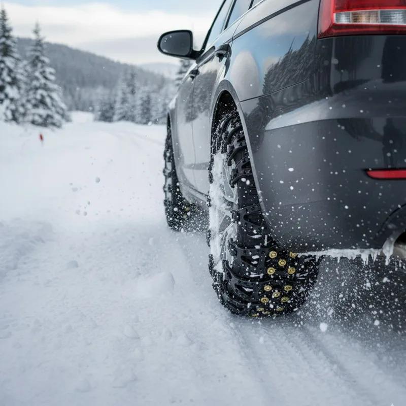 Winter Car Tire Chains Snow Wheels Chain Emergency Double Grooves Anti Skid for 85x10cm Tire