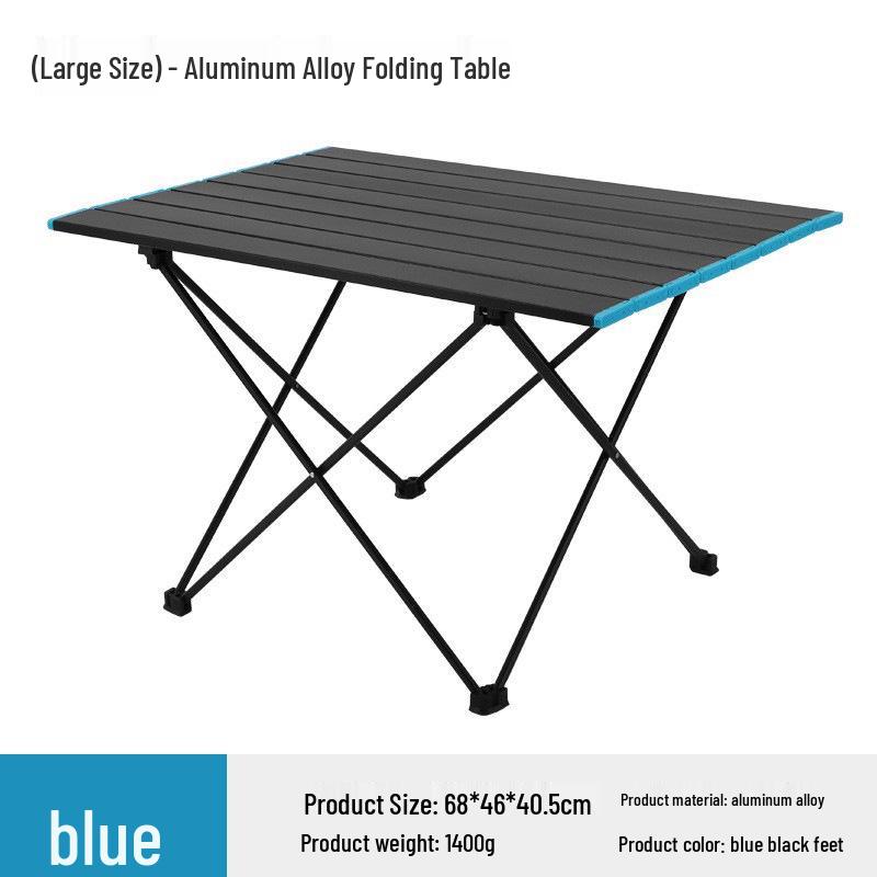 Ultralight Aluminum Folding Camping Table & Chairs - Available In Large, Medium, Small Sizes for Outdoor Picnic and Barbecue.