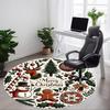 1 Stück Weihnachtsdekorationen Büro Runder Teppich, Unter Bürostühlen Schlafzimmer Wohnzimmer Heimdekoration, Raumdeko