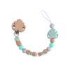DIY Baby Personalized Name Leaf Pacifier Clips Holder Chain Teething Toys Gifts Wooden Ring Anti-drop Chains Babies
