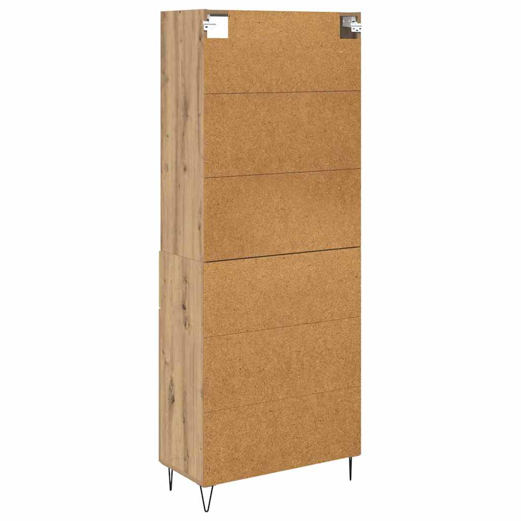 Highboard with Drawers 2 pcs Artisan Oak Wood Based Material