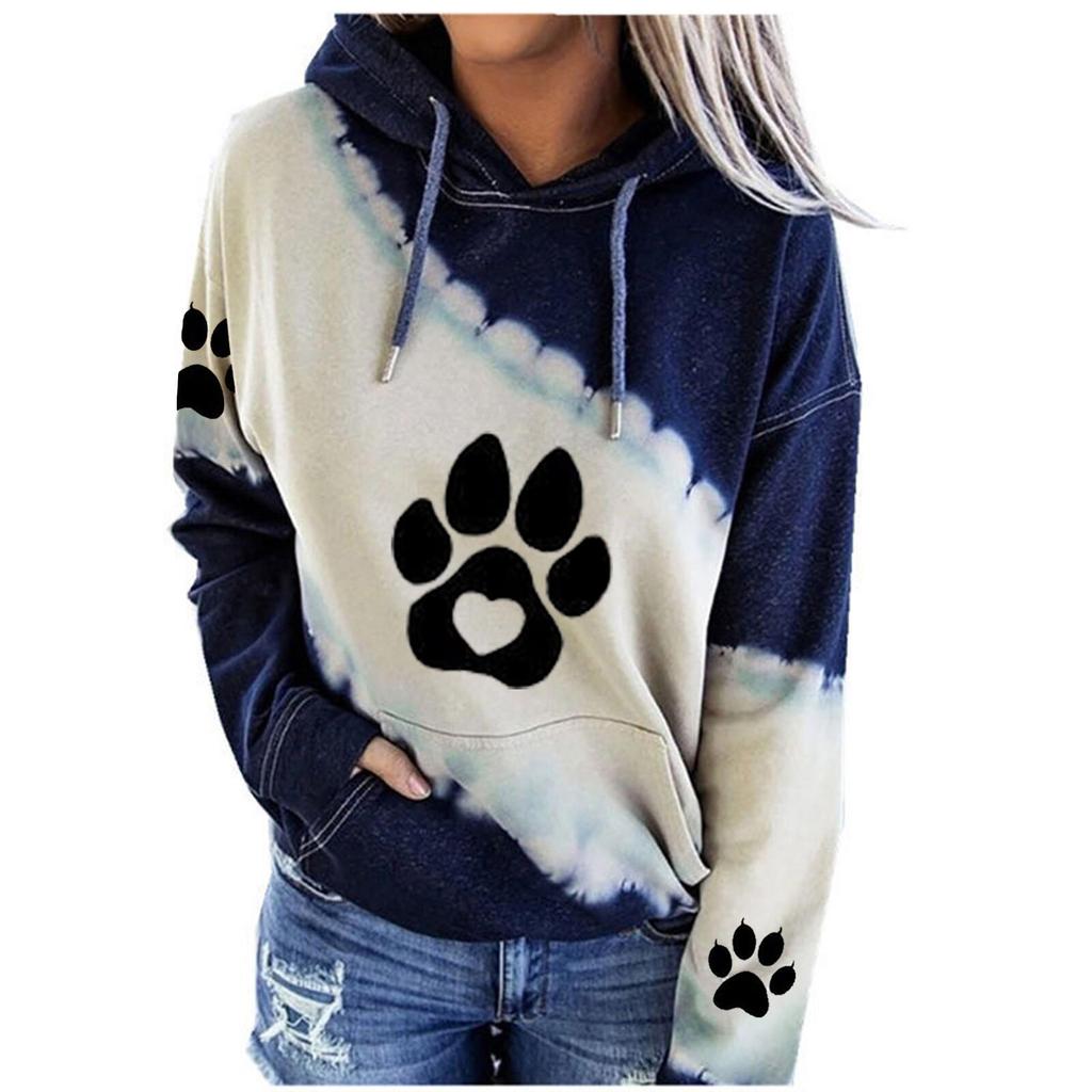 Long-sleeved Hooded Printing Leisure Women's Blouse Women Simple Loose Hoodie Y2k Street Sweatshirt Sportwear Casual Tops