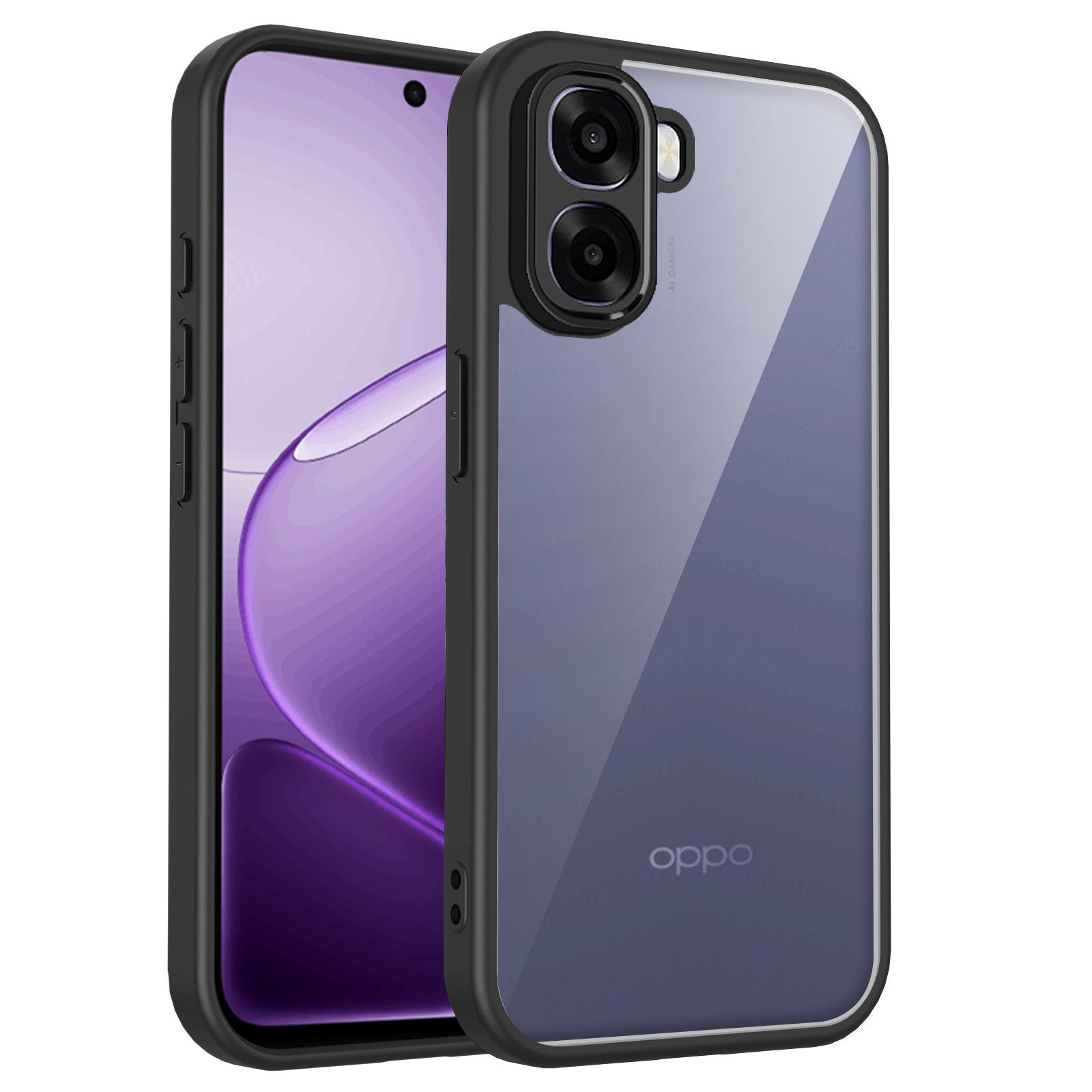 

Чохол для Oppo A6X 4G 5G CPH2819 CPH2823 Силіконовий бампер з повітряною подушкою Прозора матова задня кришка Твердий чохол для телефону для Oppo A6X OppoA6X 2025 Pc + tpu&OPPO A6x чорний