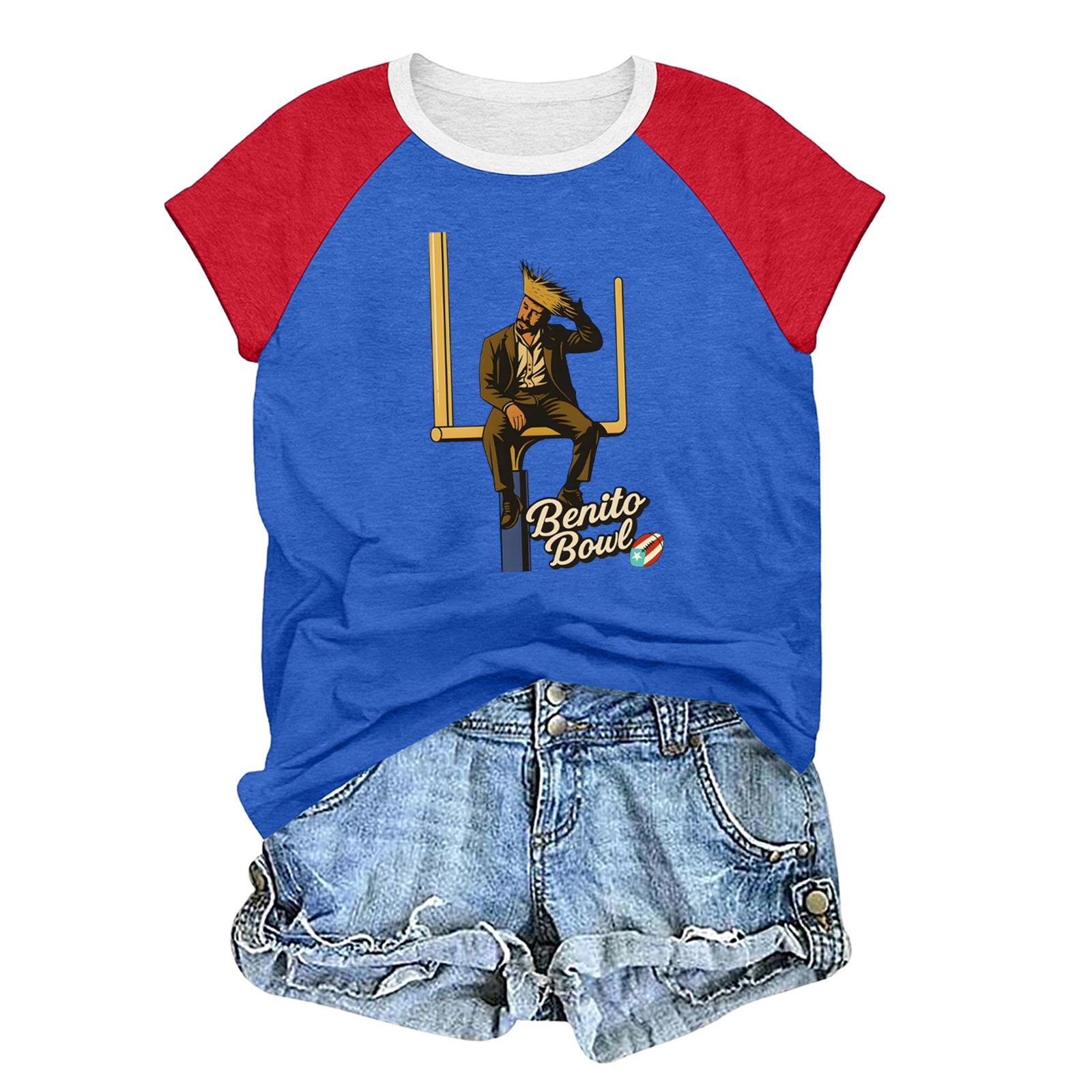 Unisex casual and fashionable short sleeved printed T-shirt top XL