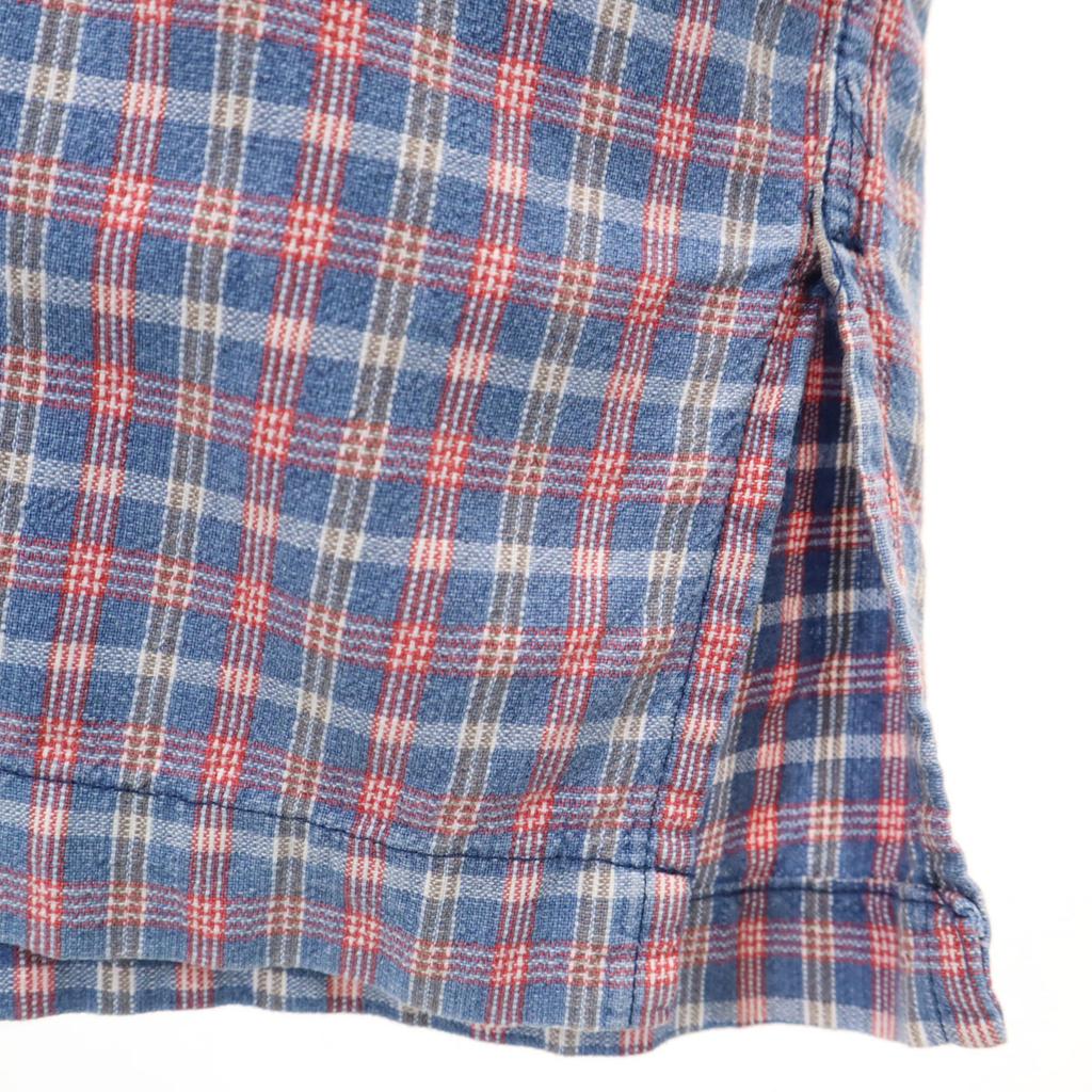 Reyn Spooner 90s Old Swimsuit Tags Check Pattern Short Sleeve Half Button Button Down Shirt Men's Used