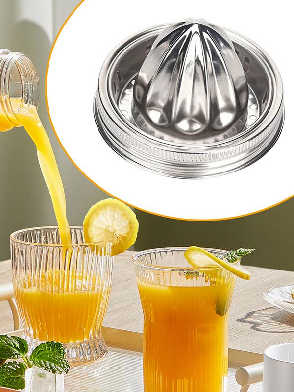 Spremiagrumi Manuale Portatile in Acciaio Inossidabile per Limoni e Arance, Spremiagrumi Manuale, Spremiagrumi per Agrumi Riutilizzabile per Vaso a Bocca Larga