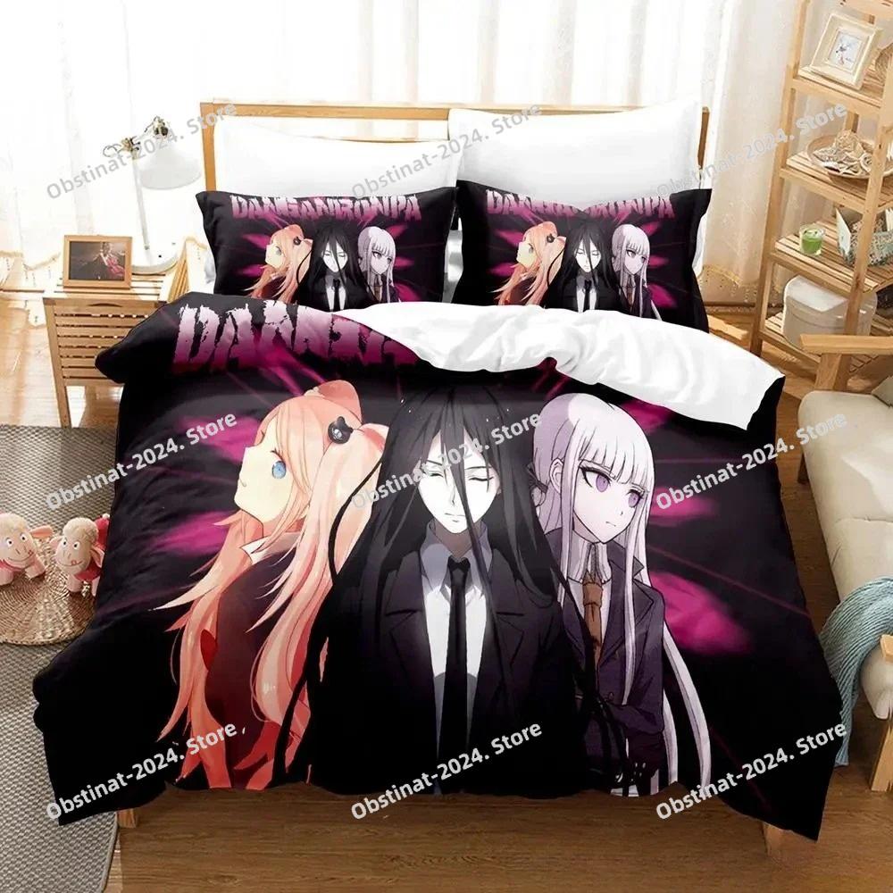Neues Danganronpa V3 Bettwäscheset Einzelbett Twin Full Queen King Size Bettset Erwachsener Kind Schlafzimmer Bettbezug Sets 3D Druck Anime Bett
