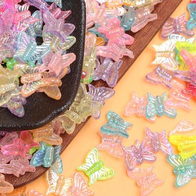 Bracelet Neacklce Making AB Color Butterfly Beads Crafted 13*16mm DIY Accessories 500g/Bag Handmade Loose Spacer Beads For Jewelry Making Acrylic