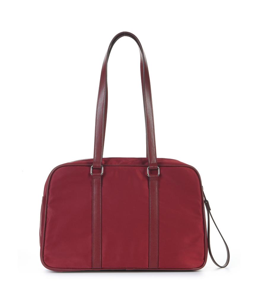 Nick&Nicole Crystal Nylon Combi Boston Bag_Burgundy