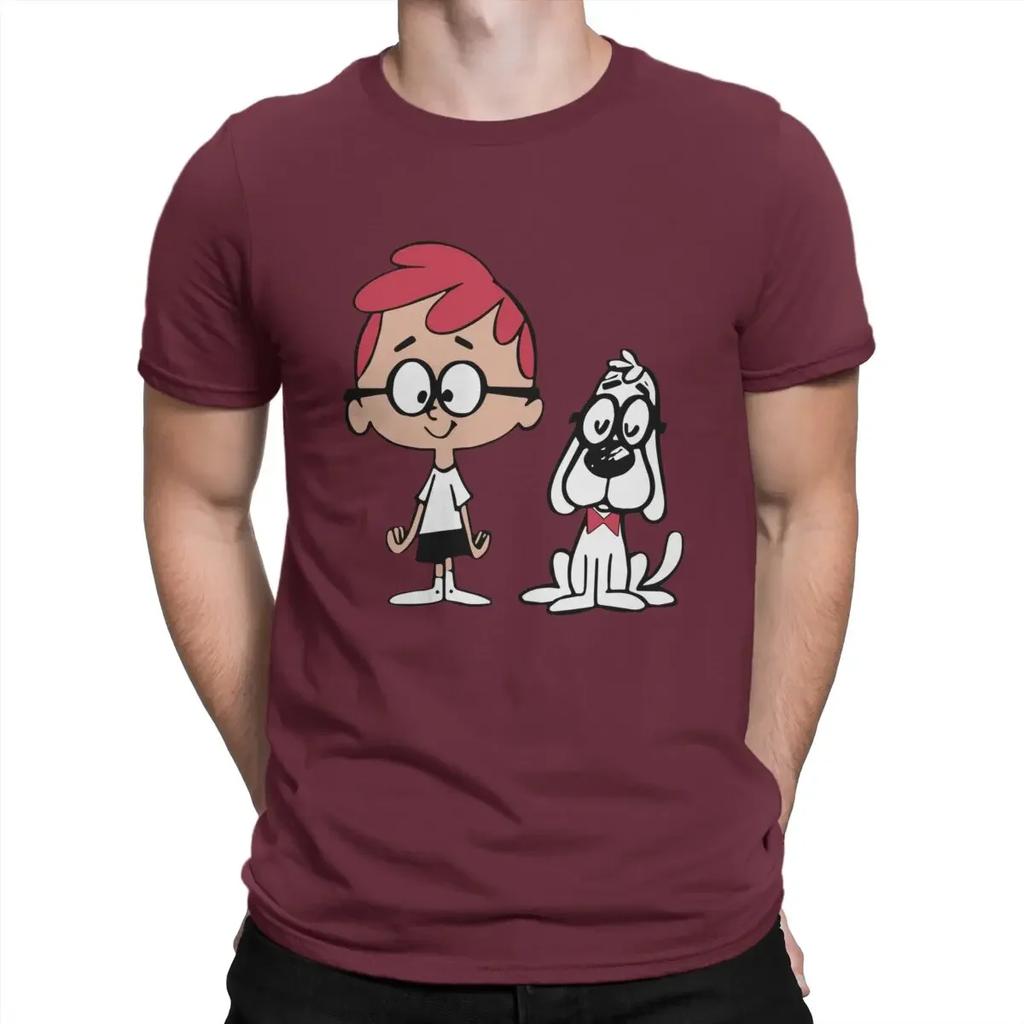 Men's T-Shirt Mr. Peabody and Casual 100% Cotton Tees Short Sleeve  T Shirts O Neck Clothes Printing