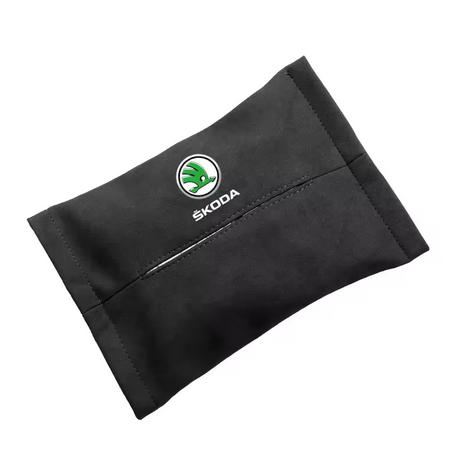 AAABO1 Car Suede Tissue Boxes for Skoda Octavia 2 A7 Tour RS Fabia 2 1 Rapid Kodiaq Superb Kamiq Vehicle Internal Styling Decoration