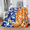 Bluey Cat Adventure Customize Your Name Blanket Throw Personalized Blanket Warmthful Decor for Bed Bedding Home Decor Picnics Four Seasons Multipurpos