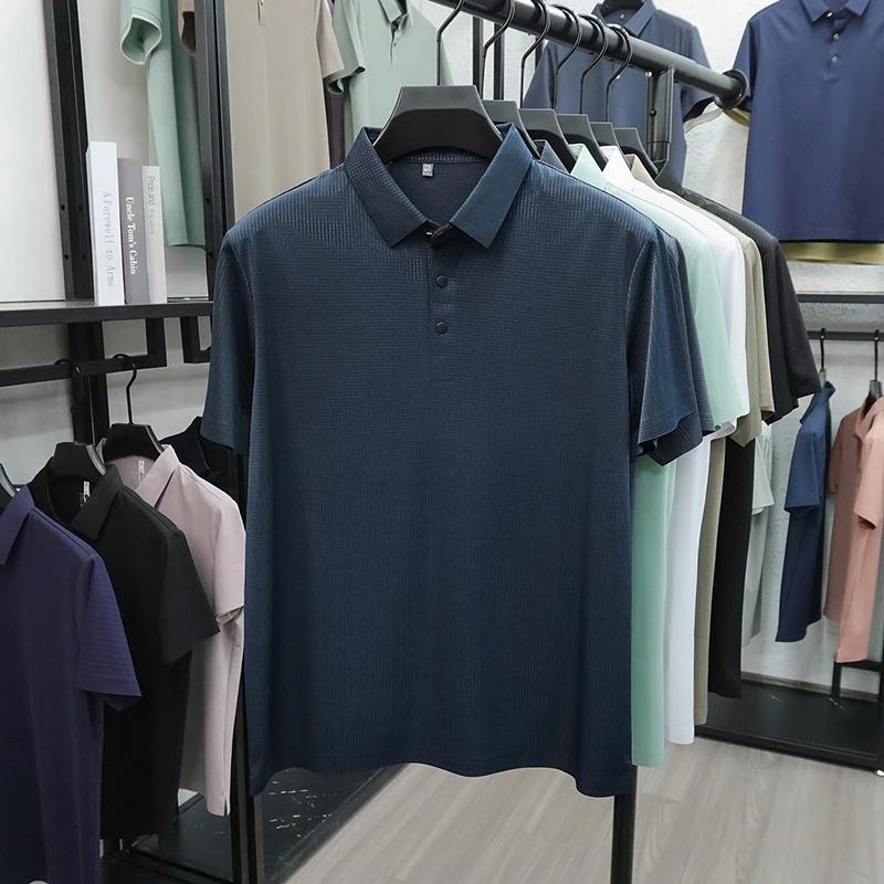 2026 New Men's Honeycomb Mesh Polo Shirt Wrinkle Resistant Quick Dry Fabric Short Sleeve For Office