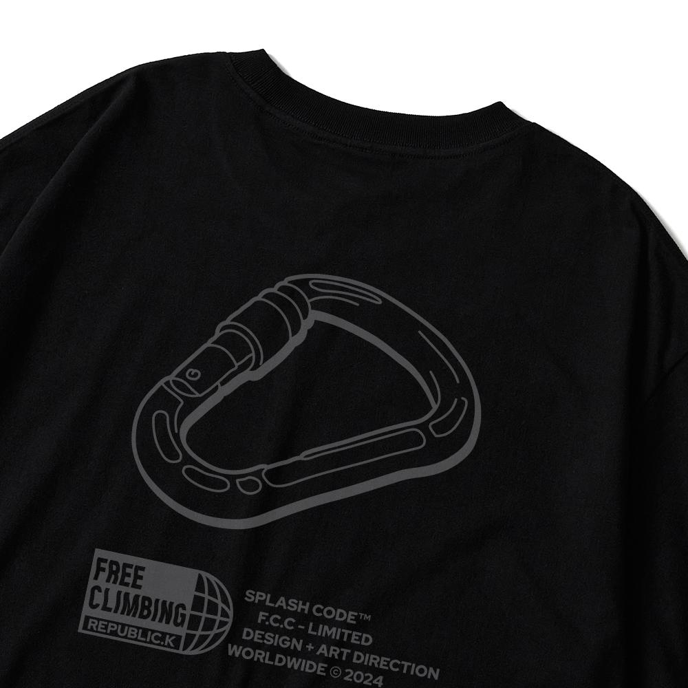 Seupeullaesikodeu Short Sleeve T-Shirt Black - Free Climbing
