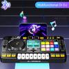 Kid DJ Mixer With Microphone Multifunctional Electronic Piano Keyboard BluetoothDJ Turntable Controller Kid Musical Instrument
