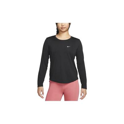 Buchstaben-Logo bedrucktes Rundhals Langarm-T-Shirt Damenoberteile Schwarz DO3802-010