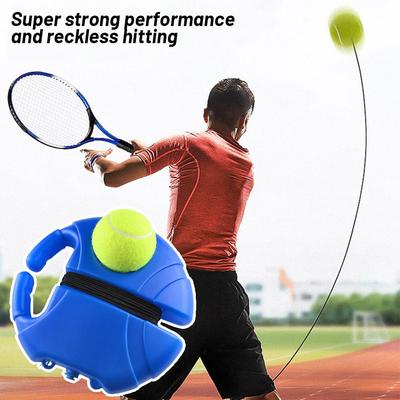 1 Set Tennis Trainer With Tennis Bounce Ball And Practice Tennis Ropes, Training Outdoor For In L0C8